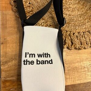 White Crossbody Bag with Black Strap